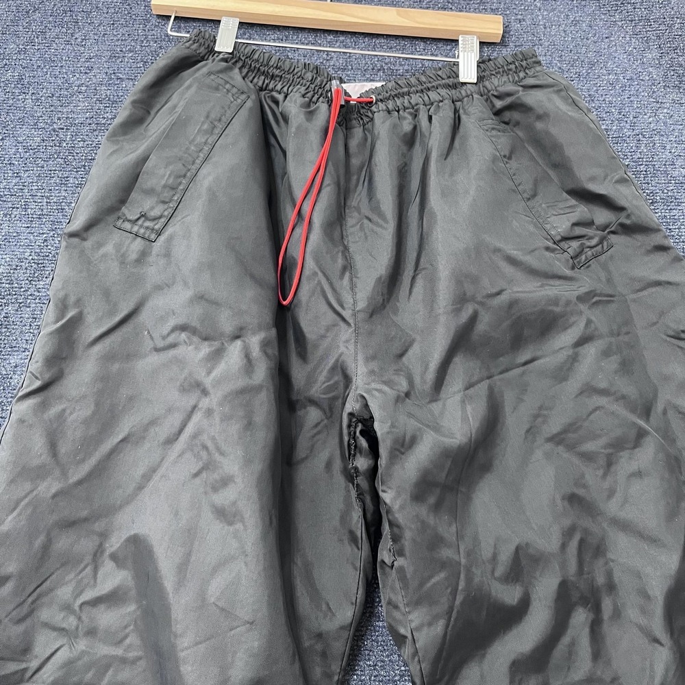 Vintage Marlboro Unlimited Pants Mens XL Black Fleece Lined Elastic Cuffs 90s